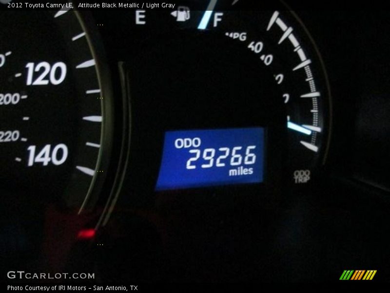 Attitude Black Metallic / Light Gray 2012 Toyota Camry LE