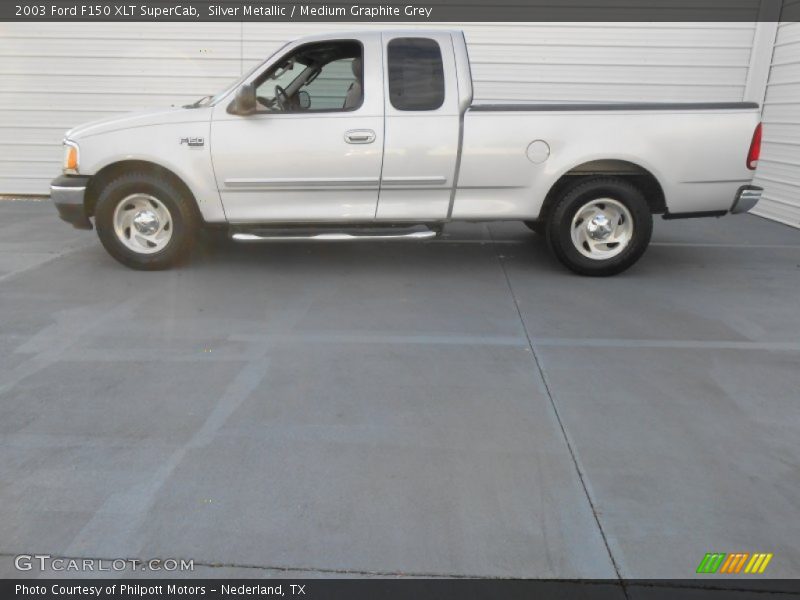Silver Metallic / Medium Graphite Grey 2003 Ford F150 XLT SuperCab