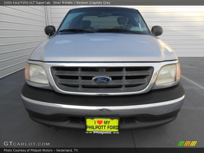 Silver Metallic / Medium Graphite Grey 2003 Ford F150 XLT SuperCab