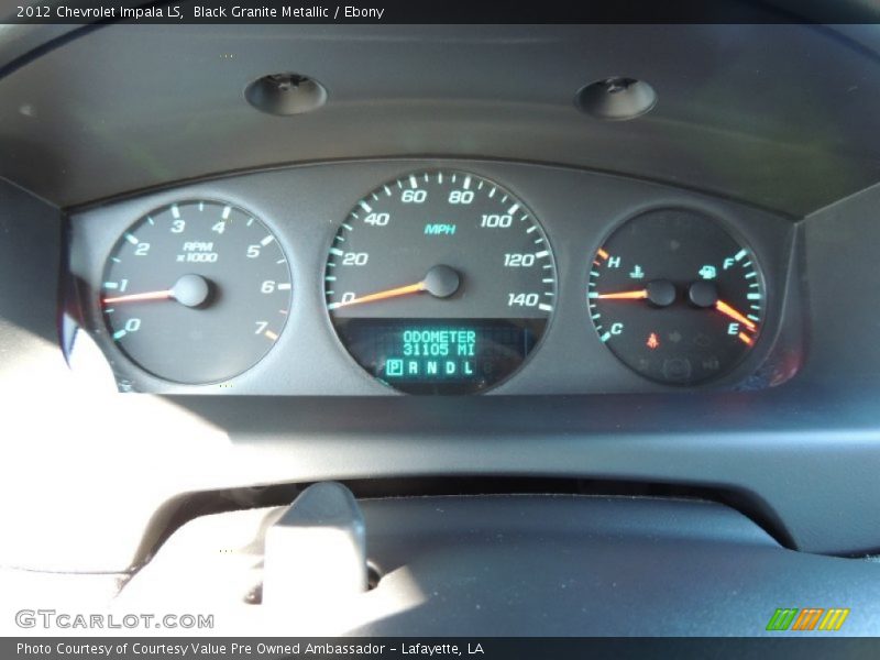 Black Granite Metallic / Ebony 2012 Chevrolet Impala LS