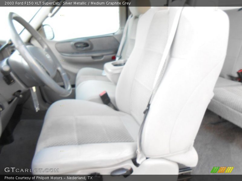 Silver Metallic / Medium Graphite Grey 2003 Ford F150 XLT SuperCab