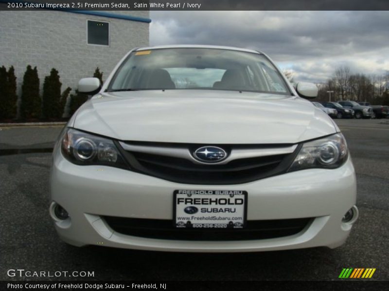Satin White Pearl / Ivory 2010 Subaru Impreza 2.5i Premium Sedan