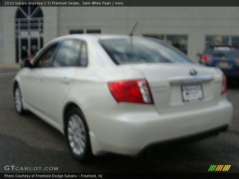 Satin White Pearl / Ivory 2010 Subaru Impreza 2.5i Premium Sedan