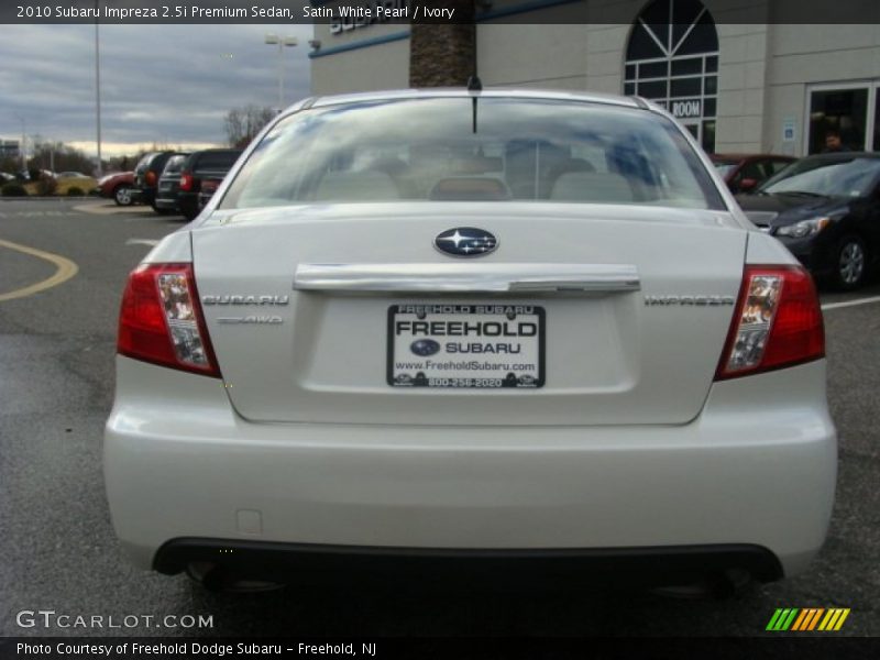 Satin White Pearl / Ivory 2010 Subaru Impreza 2.5i Premium Sedan