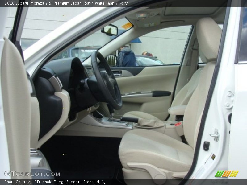 Front Seat of 2010 Impreza 2.5i Premium Sedan