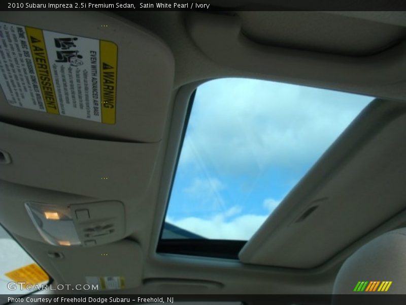 Satin White Pearl / Ivory 2010 Subaru Impreza 2.5i Premium Sedan