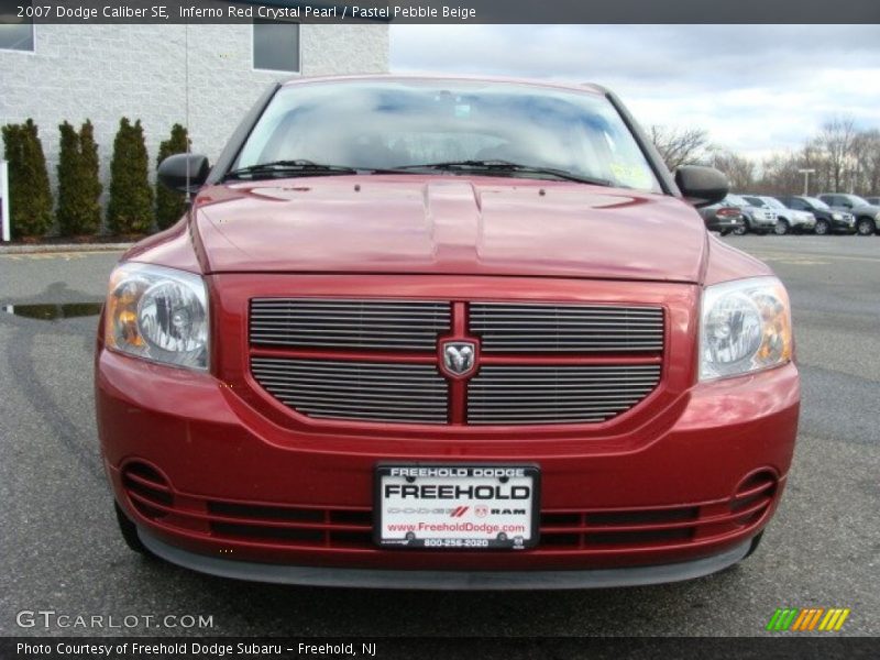 Inferno Red Crystal Pearl / Pastel Pebble Beige 2007 Dodge Caliber SE