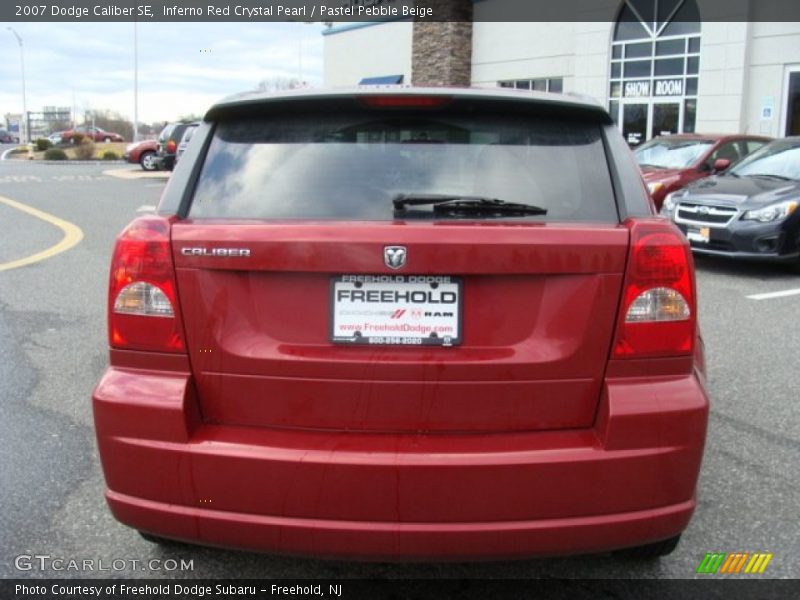 Inferno Red Crystal Pearl / Pastel Pebble Beige 2007 Dodge Caliber SE