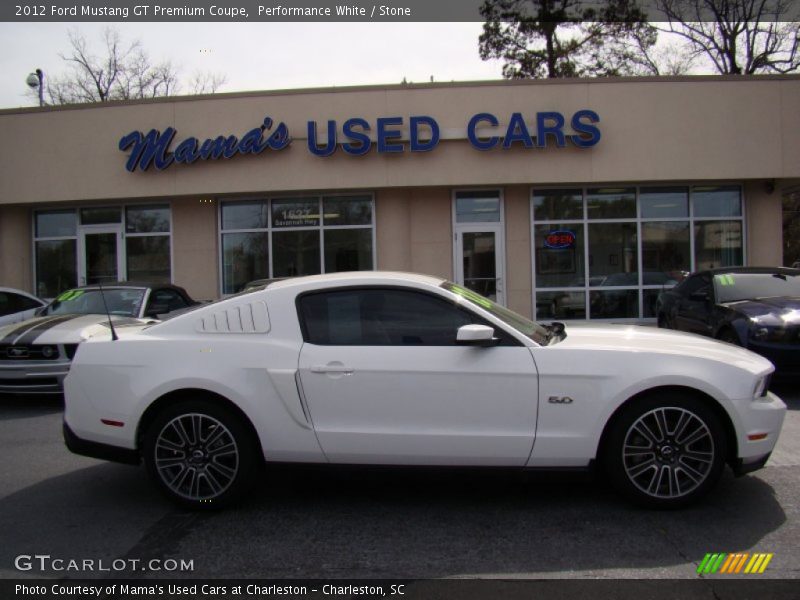 Performance White / Stone 2012 Ford Mustang GT Premium Coupe
