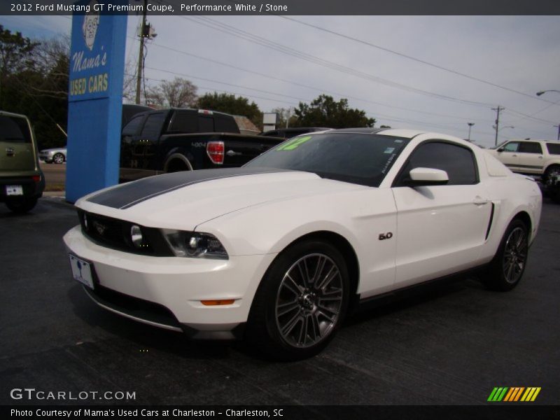 Performance White / Stone 2012 Ford Mustang GT Premium Coupe