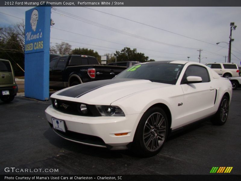 Performance White / Stone 2012 Ford Mustang GT Premium Coupe