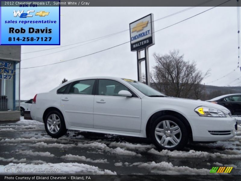 Summit White / Gray 2012 Chevrolet Impala LT