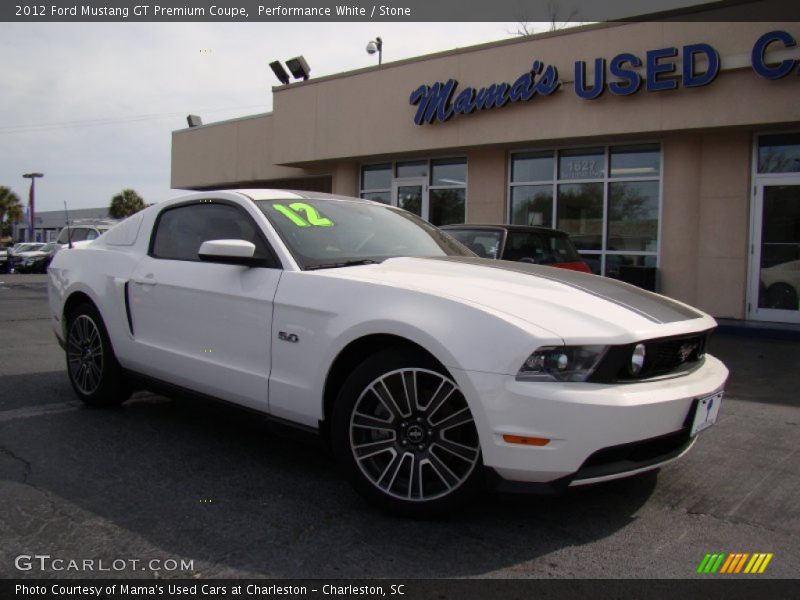 Performance White / Stone 2012 Ford Mustang GT Premium Coupe
