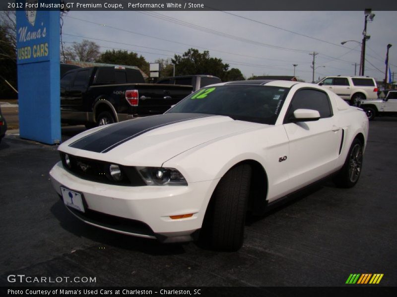 Performance White / Stone 2012 Ford Mustang GT Premium Coupe