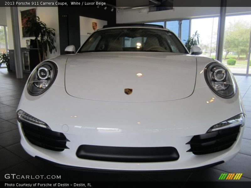 White / Luxor Beige 2013 Porsche 911 Carrera Coupe