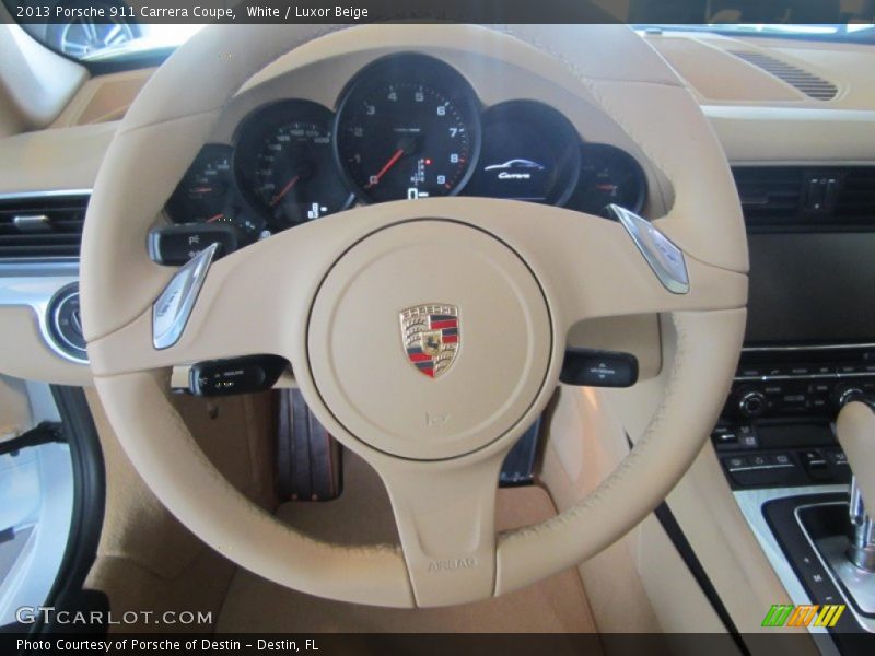 White / Luxor Beige 2013 Porsche 911 Carrera Coupe