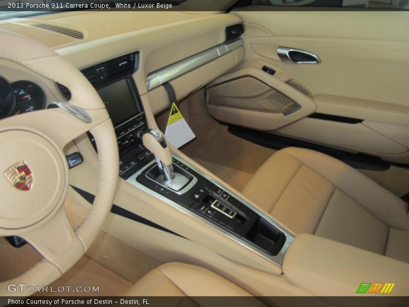 White / Luxor Beige 2013 Porsche 911 Carrera Coupe