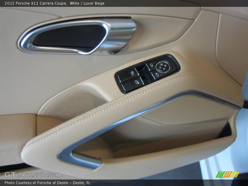 White / Luxor Beige 2013 Porsche 911 Carrera Coupe