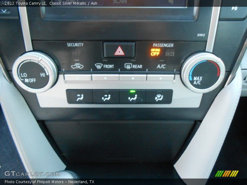 Classic Silver Metallic / Ash 2012 Toyota Camry LE