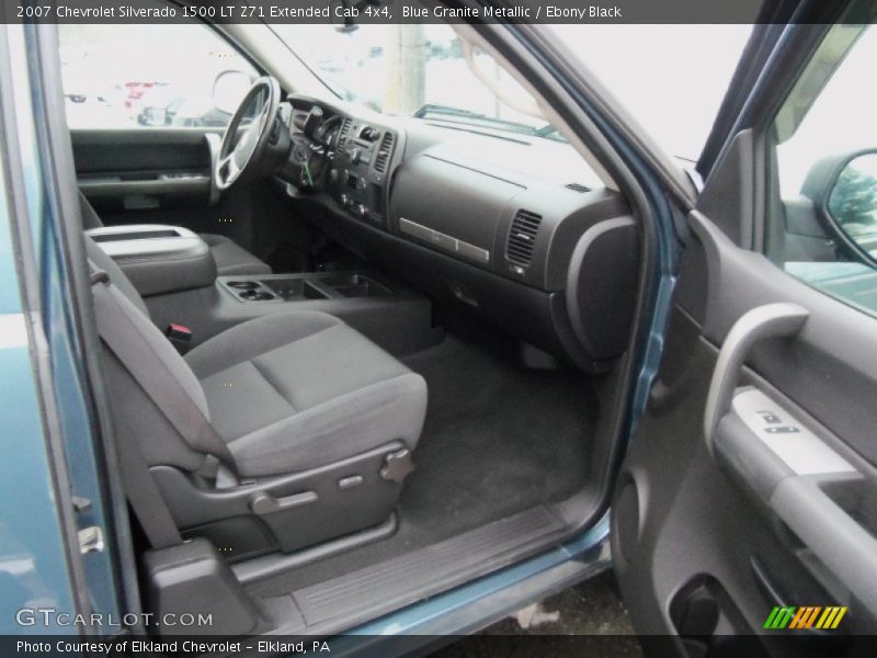 Blue Granite Metallic / Ebony Black 2007 Chevrolet Silverado 1500 LT Z71 Extended Cab 4x4
