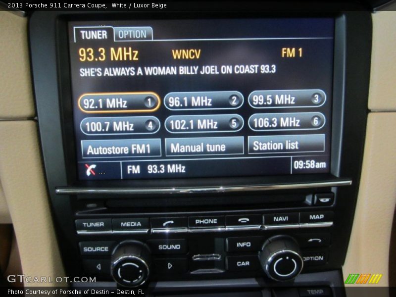 White / Luxor Beige 2013 Porsche 911 Carrera Coupe