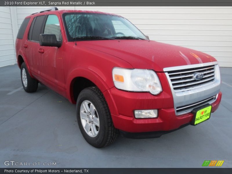 Sangria Red Metallic / Black 2010 Ford Explorer XLT