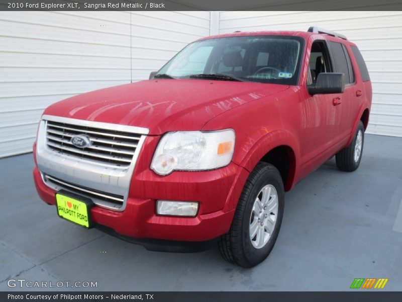 Sangria Red Metallic / Black 2010 Ford Explorer XLT