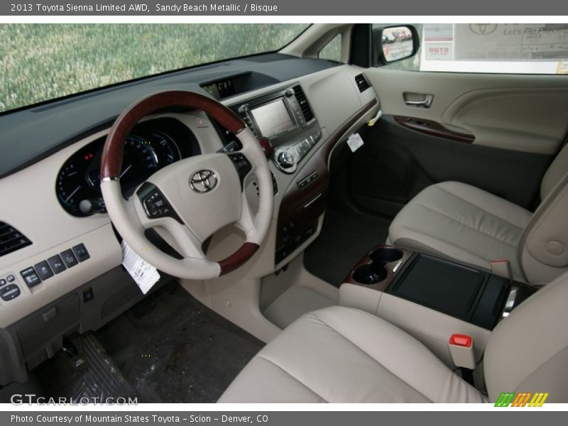 Sandy Beach Metallic / Bisque 2013 Toyota Sienna Limited AWD