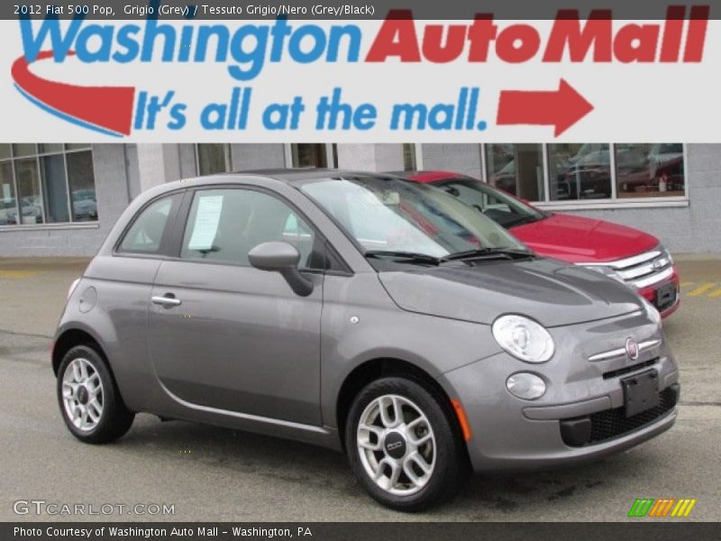 Grigio (Grey) / Tessuto Grigio/Nero (Grey/Black) 2012 Fiat 500 Pop