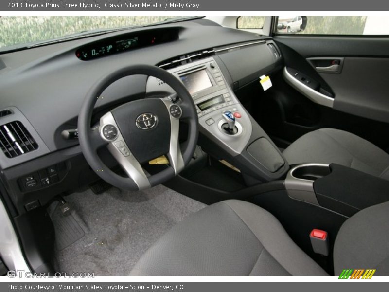 Classic Silver Metallic / Misty Gray 2013 Toyota Prius Three Hybrid