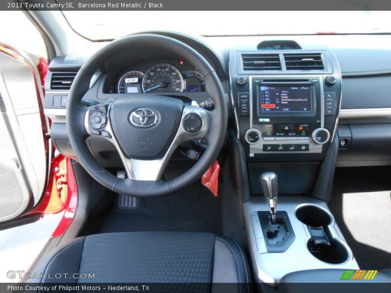 Barcelona Red Metallic / Black 2013 Toyota Camry SE