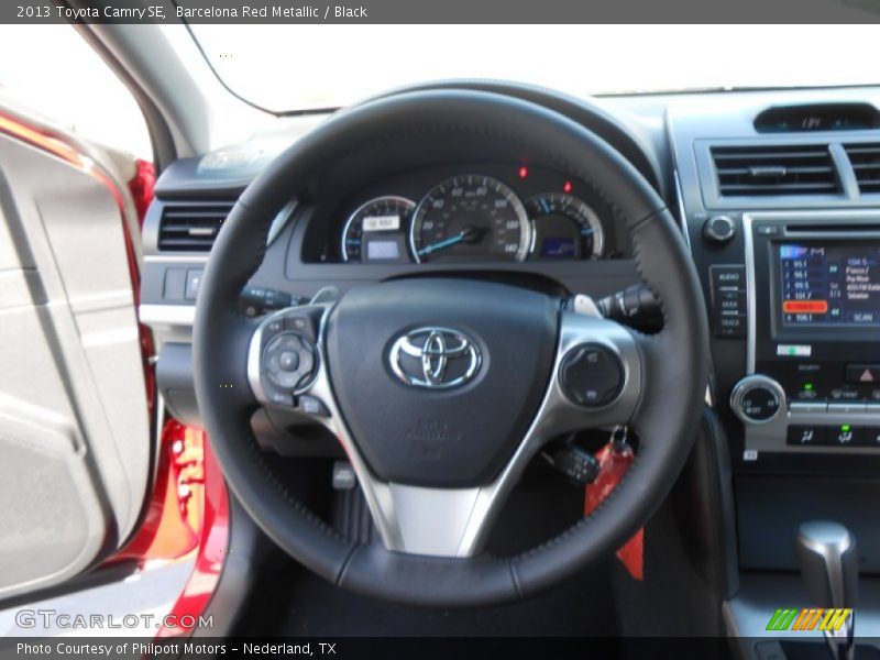 Barcelona Red Metallic / Black 2013 Toyota Camry SE