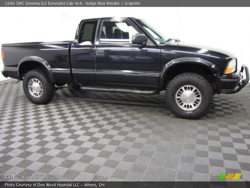 Indigo Blue Metallic / Graphite 1999 GMC Sonoma SLS Extended Cab 4x4