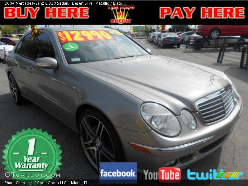 Desert Silver Metallic / Black 2004 Mercedes-Benz E 320 Sedan