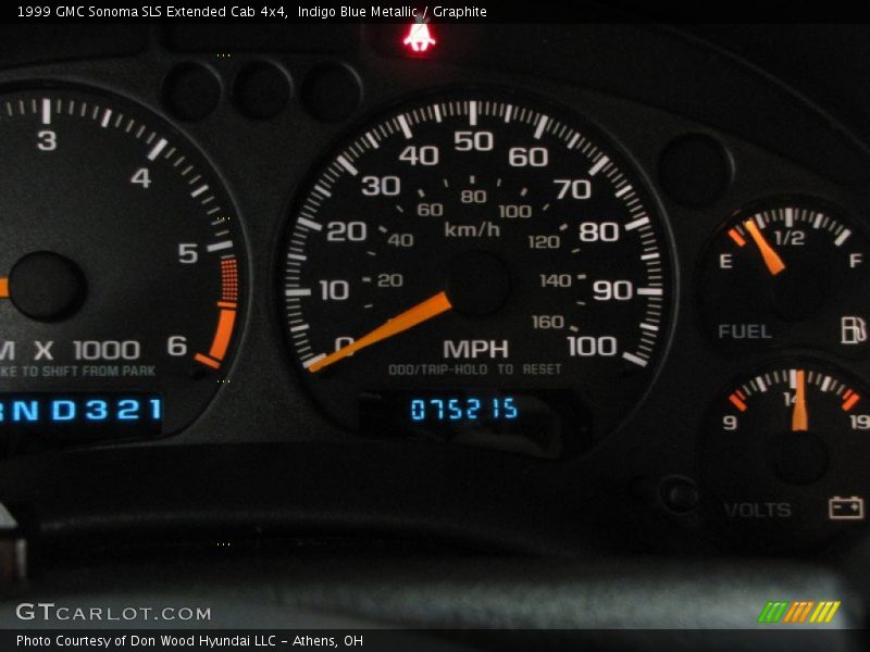 Indigo Blue Metallic / Graphite 1999 GMC Sonoma SLS Extended Cab 4x4