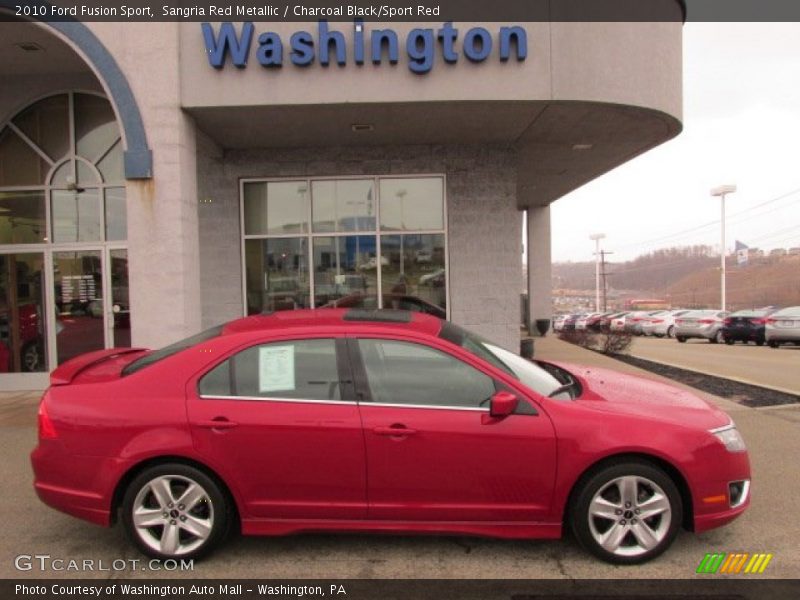 Sangria Red Metallic / Charcoal Black/Sport Red 2010 Ford Fusion Sport