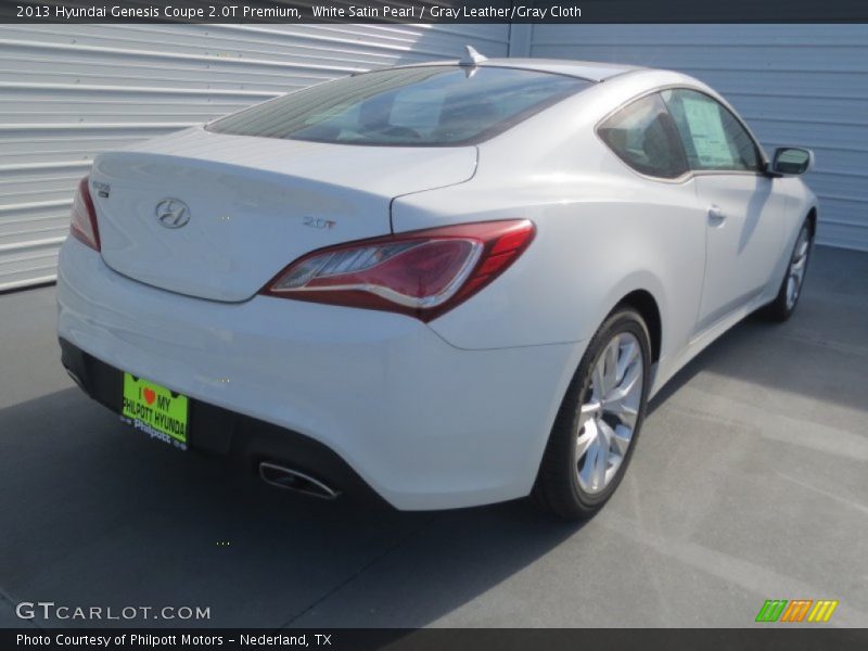 White Satin Pearl / Gray Leather/Gray Cloth 2013 Hyundai Genesis Coupe 2.0T Premium