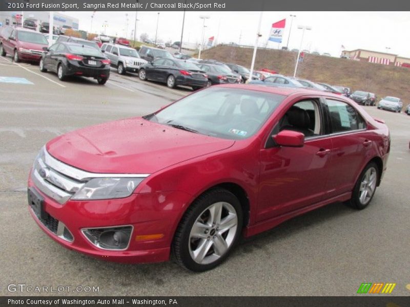 Sangria Red Metallic / Charcoal Black/Sport Red 2010 Ford Fusion Sport