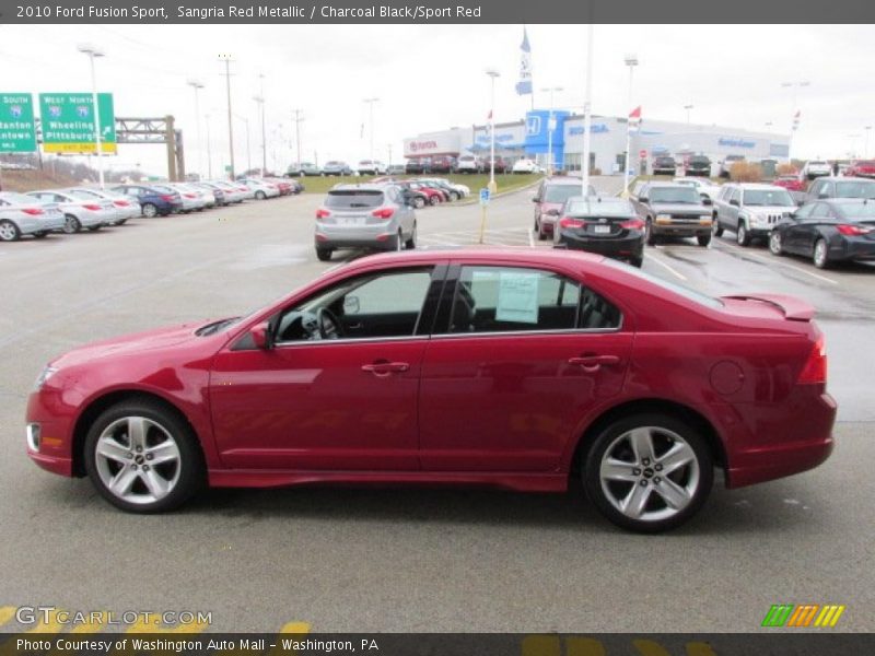 Sangria Red Metallic / Charcoal Black/Sport Red 2010 Ford Fusion Sport