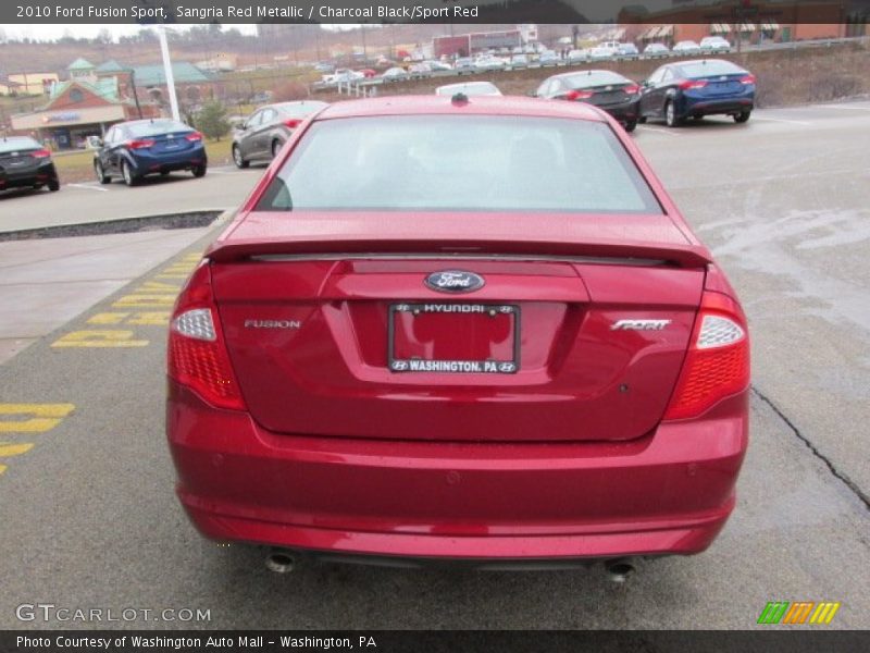 Sangria Red Metallic / Charcoal Black/Sport Red 2010 Ford Fusion Sport