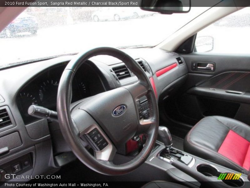 Sangria Red Metallic / Charcoal Black/Sport Red 2010 Ford Fusion Sport
