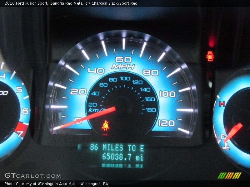Sangria Red Metallic / Charcoal Black/Sport Red 2010 Ford Fusion Sport