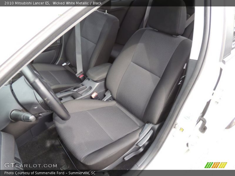 Wicked White Metallic / Black 2010 Mitsubishi Lancer ES