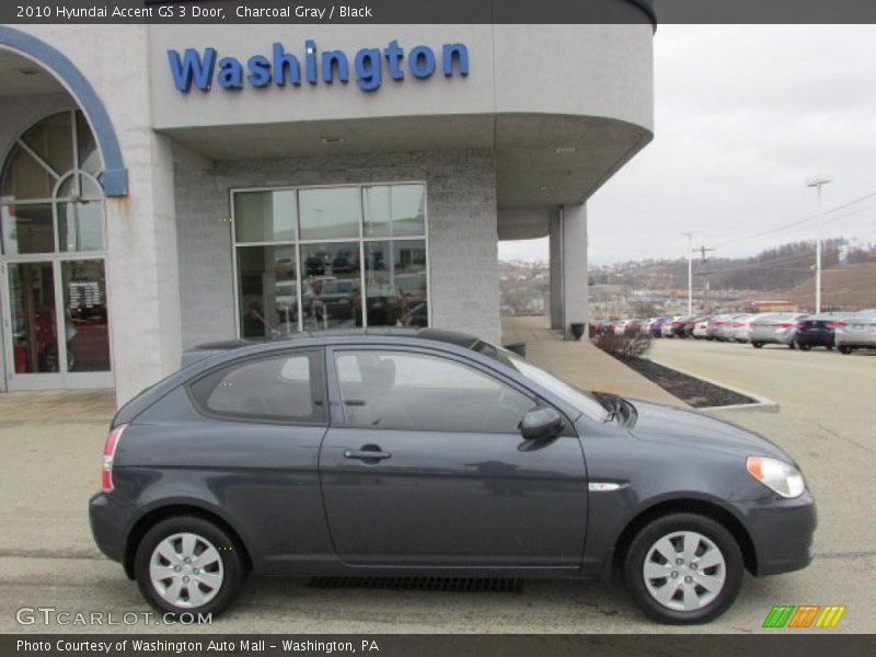 Charcoal Gray / Black 2010 Hyundai Accent GS 3 Door