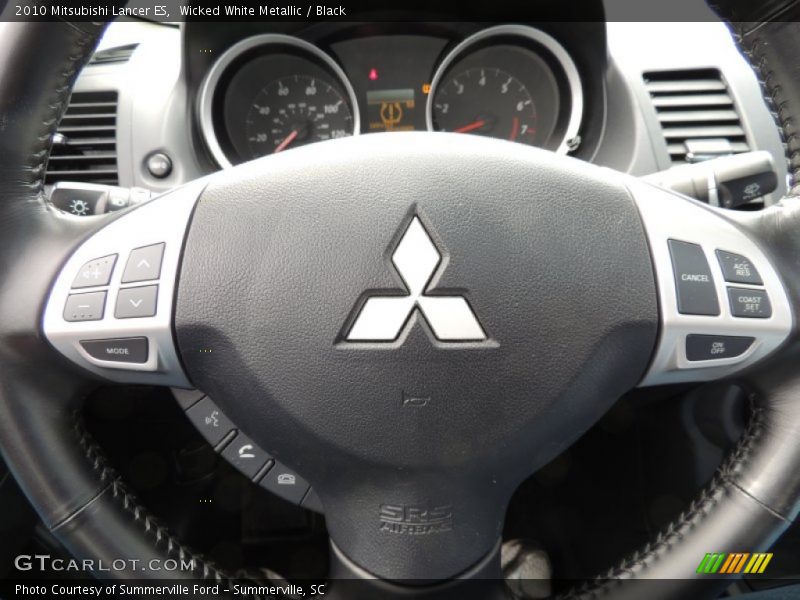 Wicked White Metallic / Black 2010 Mitsubishi Lancer ES