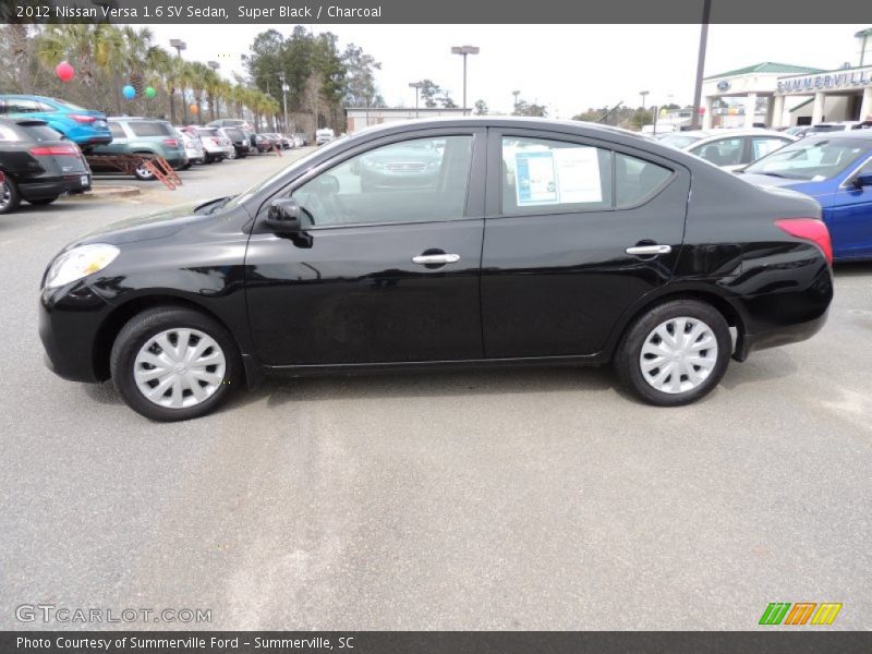 Super Black / Charcoal 2012 Nissan Versa 1.6 SV Sedan