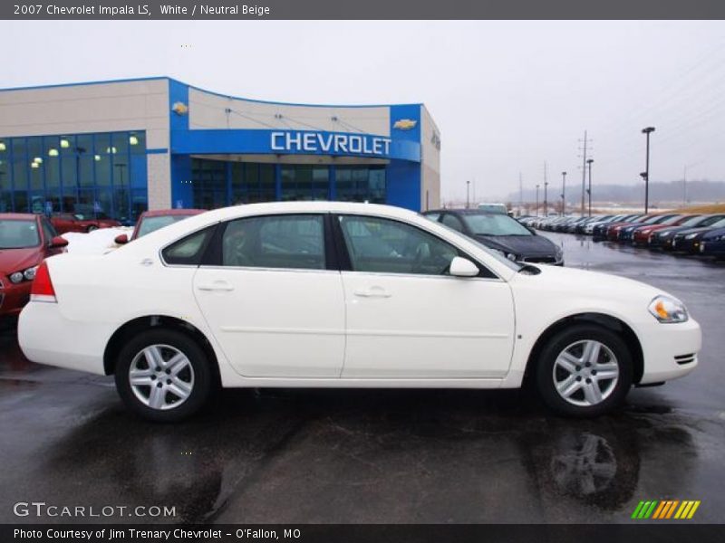 White / Neutral Beige 2007 Chevrolet Impala LS