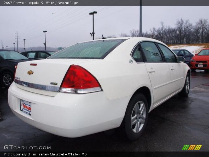 White / Neutral Beige 2007 Chevrolet Impala LS