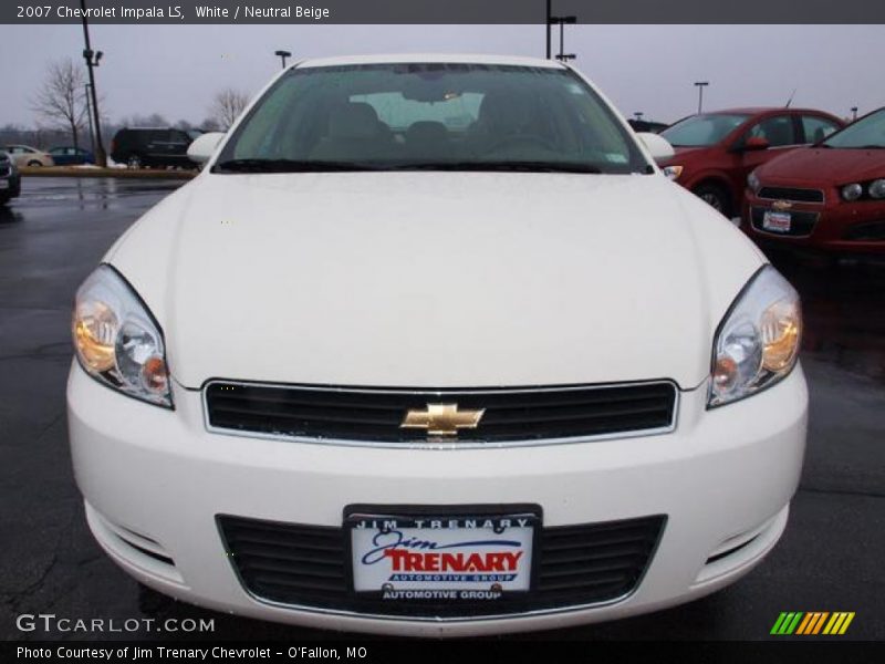 White / Neutral Beige 2007 Chevrolet Impala LS