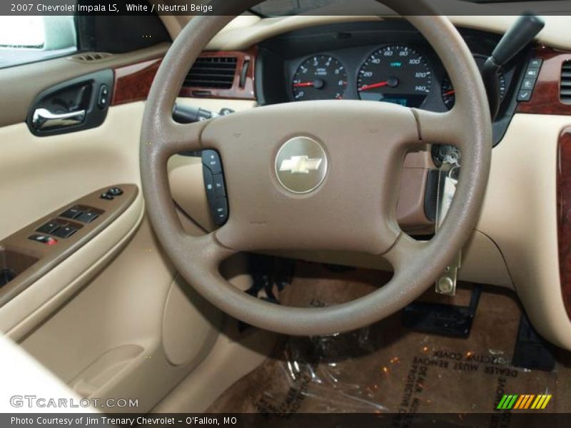 White / Neutral Beige 2007 Chevrolet Impala LS